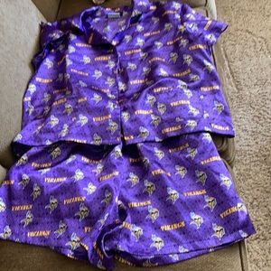 Satin Minnesota Viking pajamas